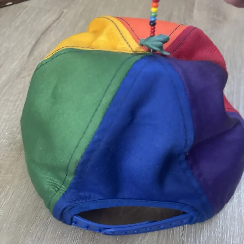 Vintage Interstellar Propeller Beanie Rainbow Frog Spinner Child Halloween Prop